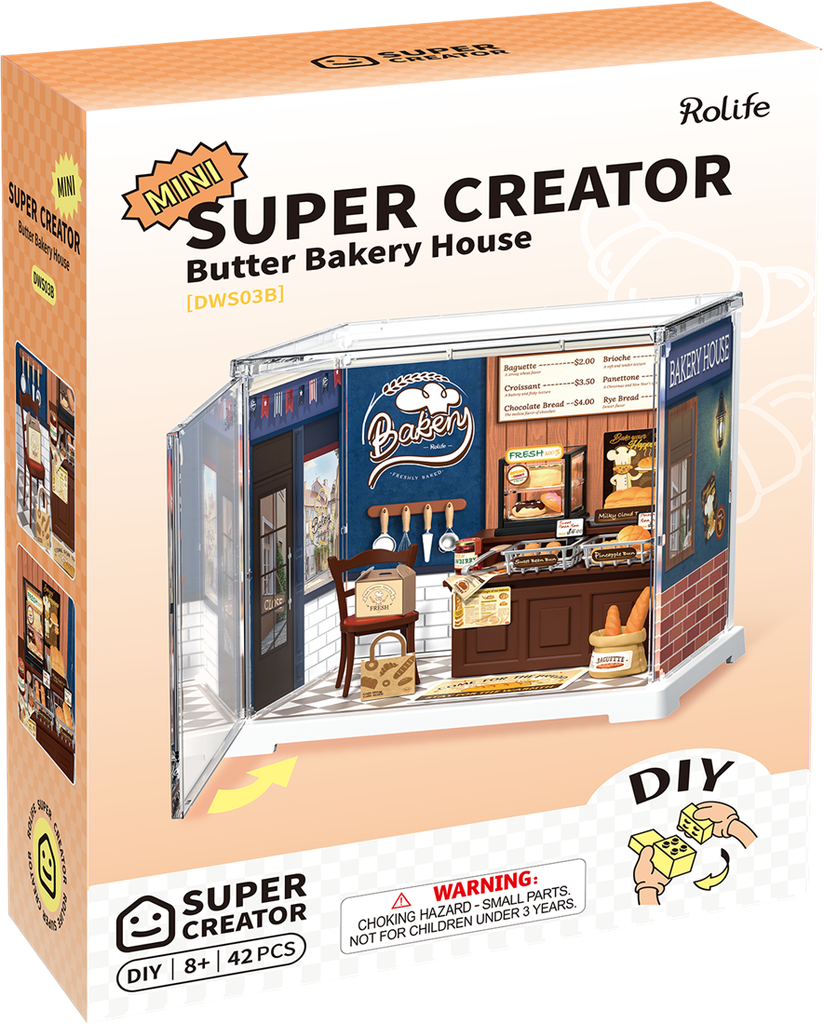 [ ROLIFEDWS03B ] Rolife Mini Super Creator Butter Bakery House