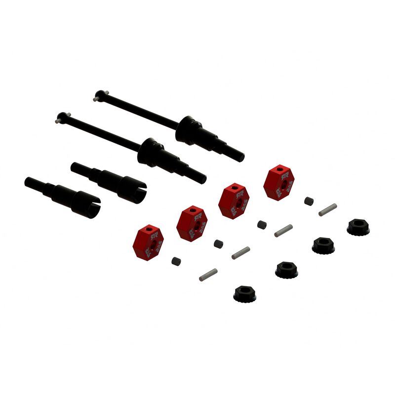 [ ARA311231 ] Metal Axle & Wheel Hex Set B (4st) - GROM
