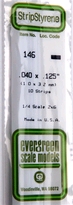 [ EG146 ] Evergreen styrene strip 1x3.2x350mm (10st.)