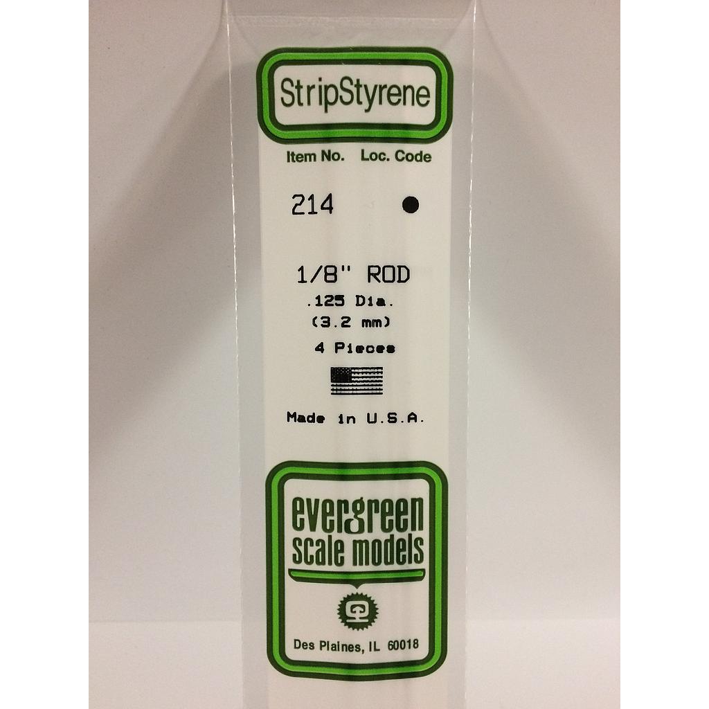 [ EG214 ] Evergreen styrene rond vol 3.2mm x 350mm (4st.)