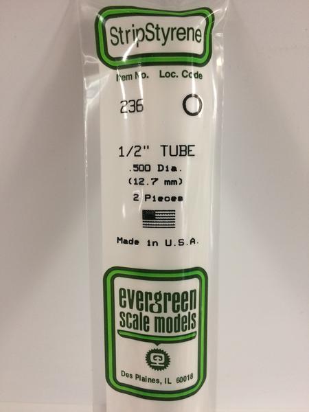 [ EG236 ] Evergreen styrene buis 12.7mm x 350 mm(2st.)