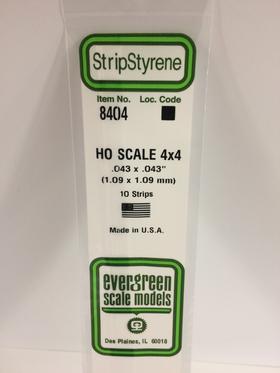 [ EG8404 ] Evergreen styrene strips 1.09x1.09x35.5mm  10st