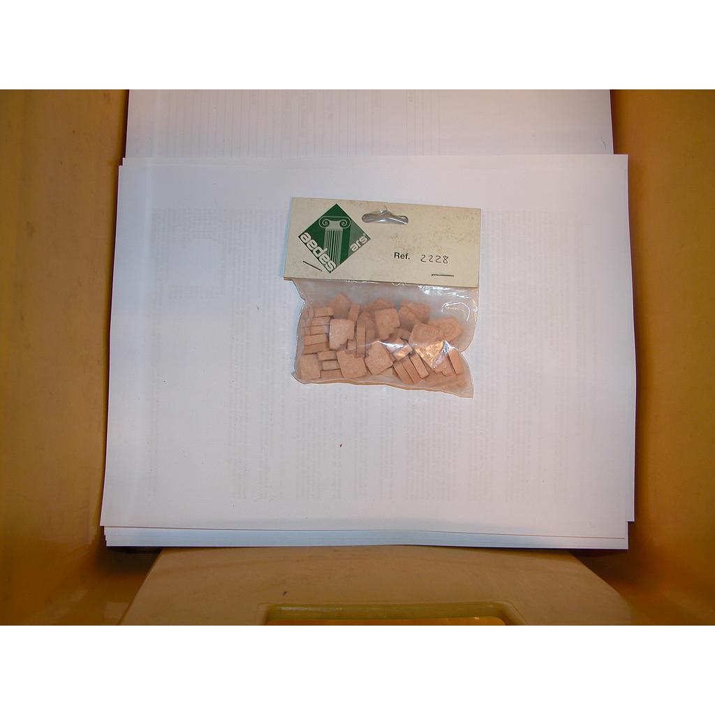 [ A2228 ]  Aedes natuursteen speciale vorm 15x14x5mm  50st