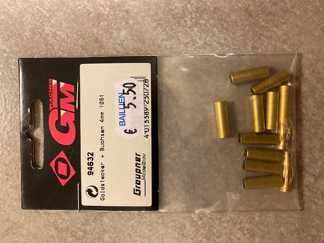 [ G94632 ] Goldstecker + Buchsen 4mm(2 St.+10 Bu.) 