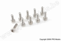 [ GF-0200-013 ] Cilinderschroef - Binnenzeskant - M4X6 - Inox - 10 st 