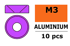 [ GF-0405-032 ] Aluminium sluitring - voor M3 Verzonkenkopschroeven - BD=8mm - Paars - 10 st 