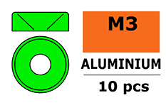 [ GF-0405-031 ] Aluminium sluitring - voor M3 Verzonkenkopschroeven - BD=8mm - Groen - 10 st 