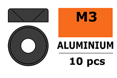 [ GF-0405-033 ] Aluminium sluitring - voor M3 Verzonkenkopschroeven - BD=8mm - Gun Metaal - 10 st 
