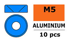 [ GF-0405-054 ] Aluminium sluitring - voor M5 Verzonkenkopschroeven - BD=12mm - Blauw - 10 st 