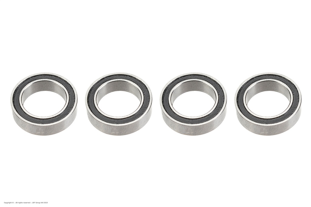 [ GF-0500-017 ] Kogellager - Chroom staal - ABEC 3 - Rubber Dichting - 10X15X4 - 6700-2RS - 4 st 