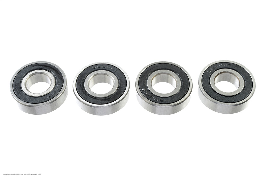 [ GF-0500-024 ] Kogellager - Chroom staal - ABEC 3 - Rubber Dichting - 12X28X8 - 6001-2RS - 4 st 