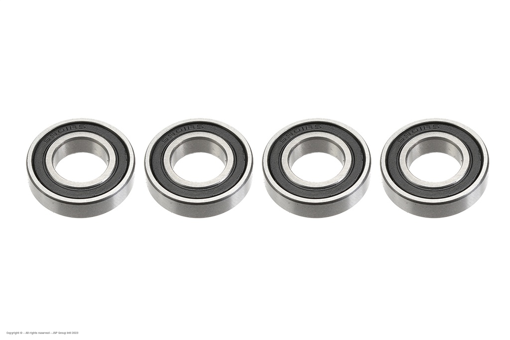 [ GF-0500-023 ] Kogellager - Chroom staal - ABEC 3 - Rubber Dichting - 12X24X6 - 6901-2RS - 4 st 