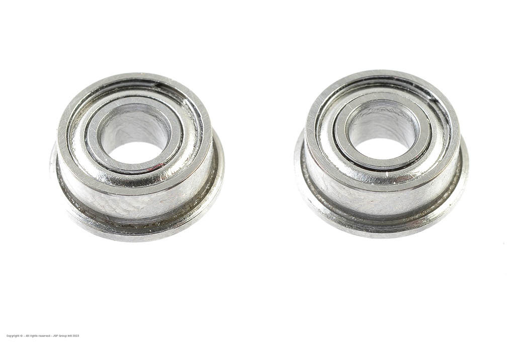 [ GF-0555-003 ] Kogellager - Chroom staal - ABEC 3 - Metaal Dichting - 3X7X3 - Flens - MF73ZZ - 2 st 