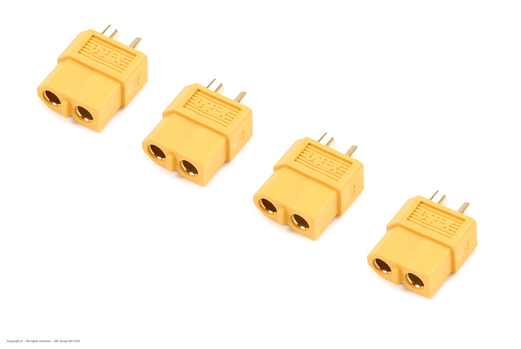 [ GF-1003-002 ] Connector - XT-60 - Goudcontacten - Man. - 4 st 