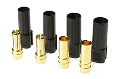 [ GF-1055-003 ] Connector - XT-150 - Goudcontacten - Mannelijk + Vrouwelijk - Zwart - 2 paar 