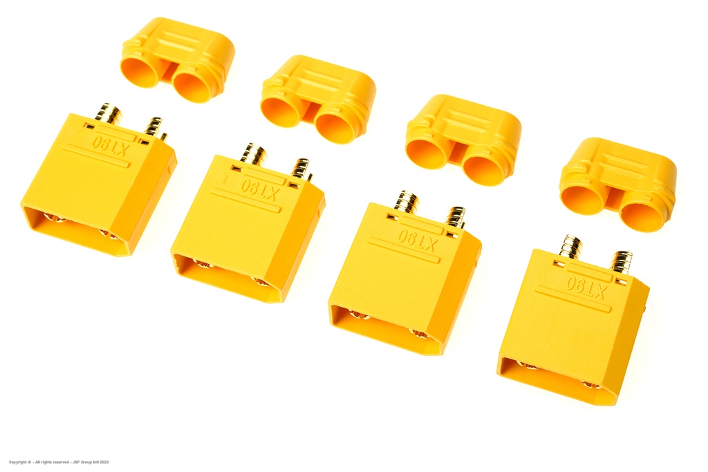 [ GF-1053-003 ] Connector - XT-90H - Beschermkap - Goudcontacten - Vrouwelijk - 4 st 