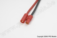 [ GF-1061-002 ] Connector met kabel - 3.5mm - Goud contacten - Man. connector - 14AWG Siliconen-kabel - 10cm - 1 st 
