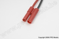 [ GF-1062-003 ] Connector met kabel - 4.0mm - Goud contacten - Vrouw. connector - 14AWG Siliconen-kabel - 10cm - 1 st 