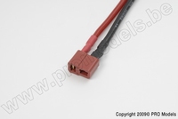 [ GF-1070-003 ] Connector met kabel - Deans - Goud contacten - Vrouw. connector - 14AWG Siliconen-kabel - 10cm - 1 st 