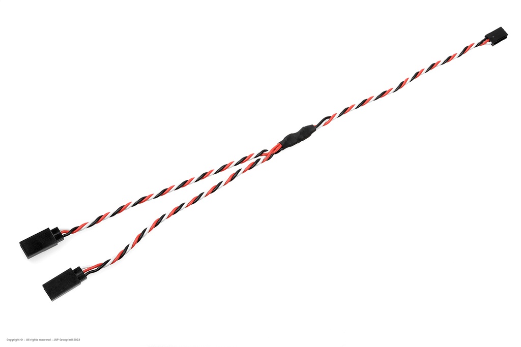 [ GF-1110-021 ] Servo Y-kabel - Gedraaide kabel - Futaba - 22AWG / 60 Strengen - 30cm - 1 st 