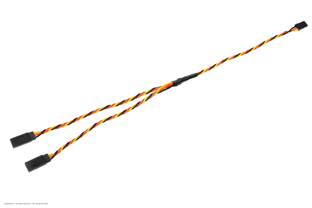 [ GF-1111-021 ] Servo Y-kabel - Gedraaide kabel - JR/Hitec - 22AWG / 60 Strengen - 30cm - 1 st 