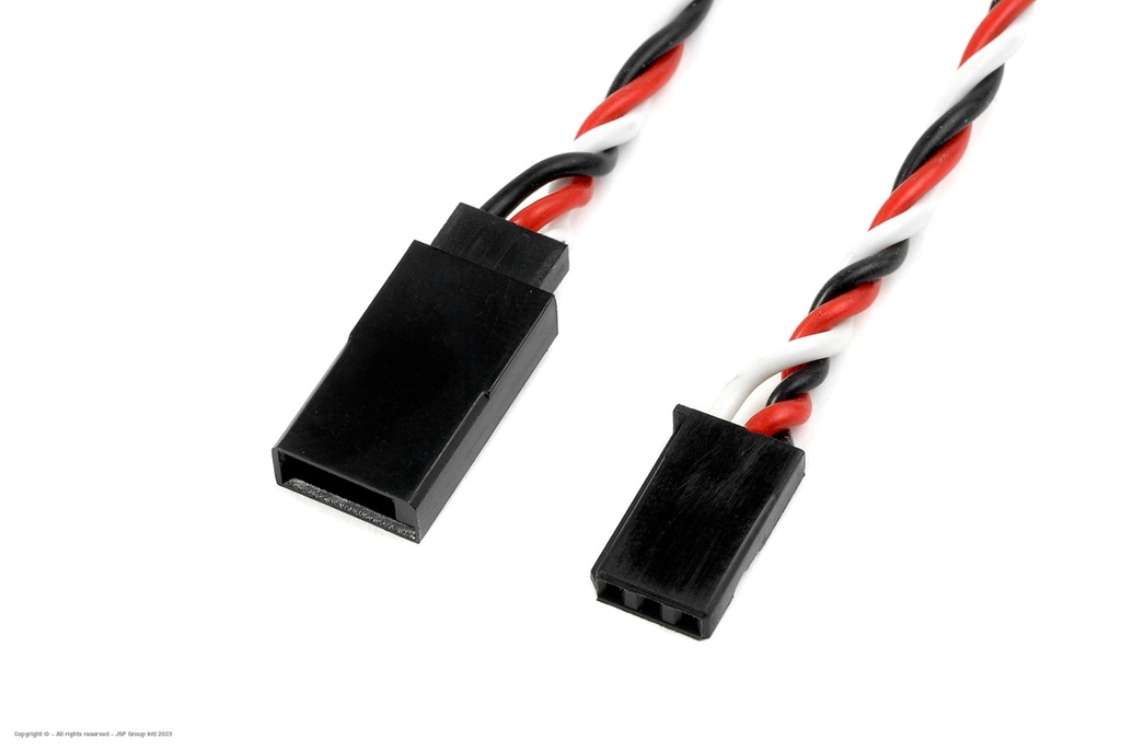 [ GF-1120-011 ] Servo verlengkabel - Gedraaide HD siliconen-kabel - Futaba - 22AWG / 60 Strengen - 20cm - 1 st 