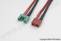 [ GF-1300-060 ] Power adapterkabel - MPX connector man. &lt;=&gt; Deans connector man. - 14AWG Siliconen-kabel - 1 st 