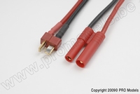 [ GF-1300-070 ] Power adapterkabel - Deans connector vrouw. &lt;=&gt; 4mm Gold connector - 14AWG Siliconen-kabel - 1 st 