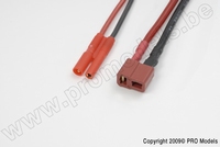 [ GF-1300-110 ] Power adapterkabel - 2mm Gold connector &lt;=&gt; Deans connector man. - 14AWG Siliconen-kabel - 1 st 