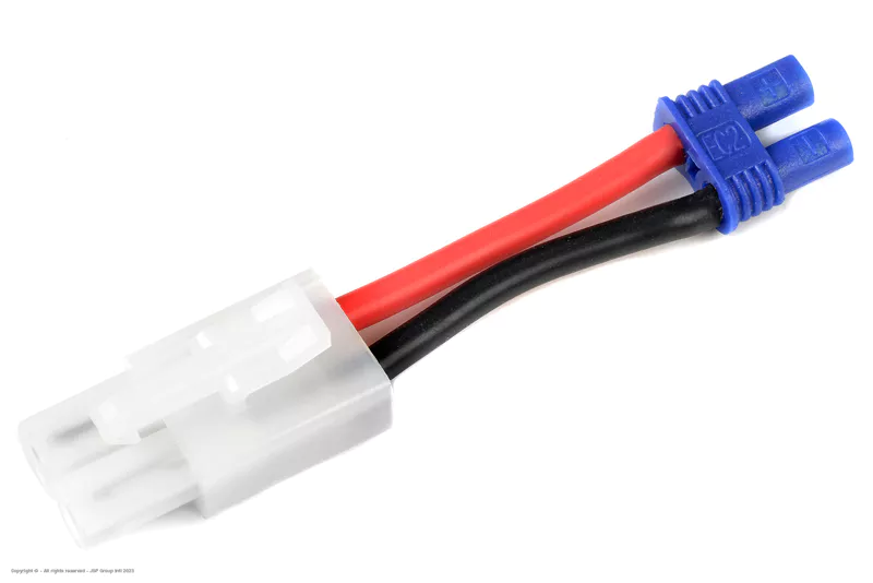[ GF-1301-046 ] Power adapterkabel - Tamiya connector vrouw. - EC-2 connector vrouw. - 14AWG Siliconen-kabel - 1 st 