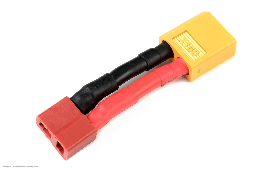 [ GF-1301-088 ] Power adapterkabel - Deans connector man. - XT-60 connector man. - 12AWG Siliconen-kabel - 1 st 