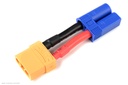 [ GF-1301-118 ] Power adapterkabel - EC-5 connector man. - XT-90 connector vrouw. - 10AWG Siliconen-kabel - 1 st 