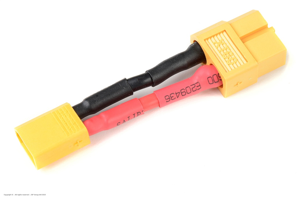 [ GF-1301-129 ] Power adapterkabel - XT-30 connector man. <=> XT-60 connector vrouw. - 14AWG Siliconen-kabel - 1 st 