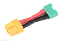 [ GF-1301-145 ] Power adapterkabel - XT-60 connector vrouw. - MPX connector man. - 14AWG Siliconen-kabel - 1 st 