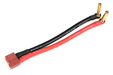 [ GF-1325-070 ] Batterij adapterkabel - Bullit 4mm Goudconnector > Deans Connector vrouw. - 12cm - 1 st 