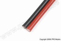 [ GF-1340-006 ] Siliconen-kabel - Superflex - 0,6mm²20AWG - 196/0.08 Strengen - 1mRood + 1m Zwart   NML