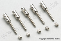 [ GF-2103-002 ] Aluminium huls met schroefdraad - M2.5 - Carbon staaf Dia. 3mm - 5 st 