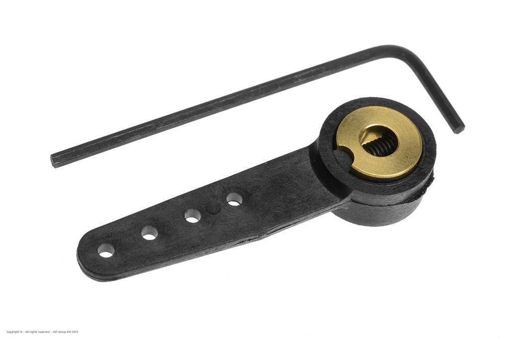 [ GF-2131-001 ] Nylon stuurhevel - Enkel - 33mm - As Dia. 4mm  - 1 st 