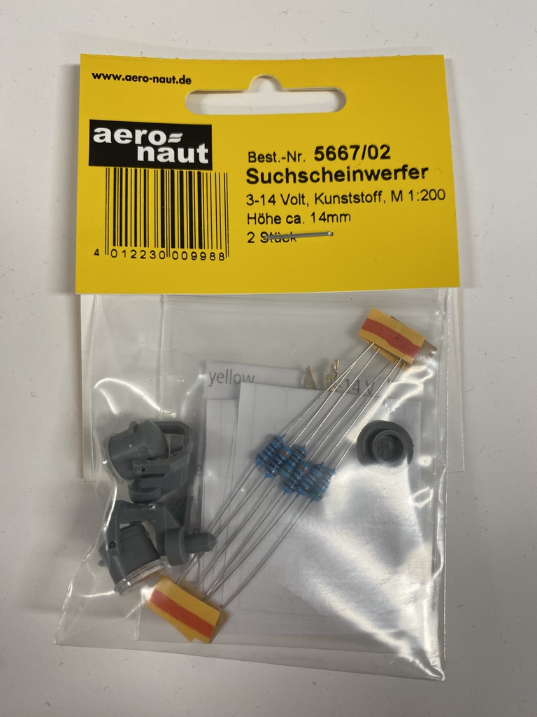 [ AE5667-02 ] Aeronaut Schijnwerper 14mm - 3-14V - 1/200