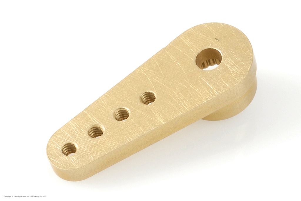 [ GF-3151-001 ] Precisie aluminium servo-arm - 7075 T-6 Alu. - Enkel 28mm - 23T JR - 1 st 