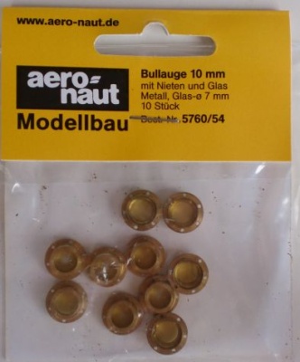 [ AE5760-54 ] Aeronaut ptrijspoorten  10mm met gaatjes rondom 10st 