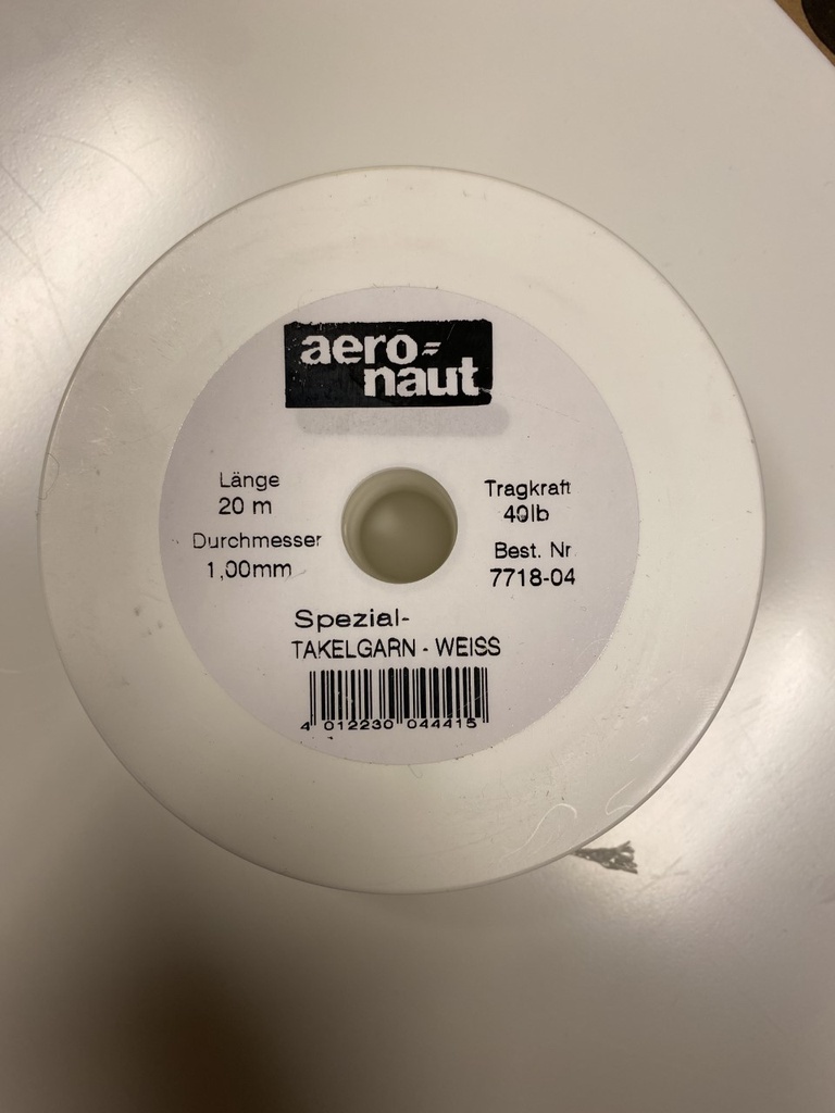 [ AE7718-04 ] Aeronaut takelgaren wit 1.0 mm  20m  24kg