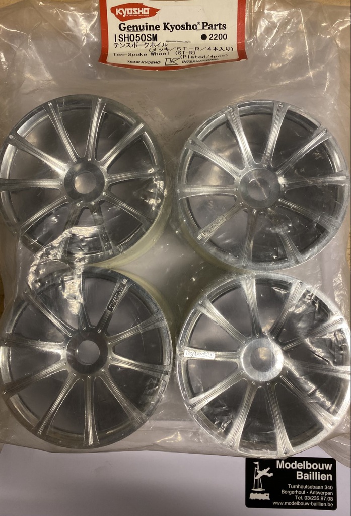 [ KISH-50SM ] Kyosho Velgen 10-Spaken, gecoat (4st.) (ST-R)