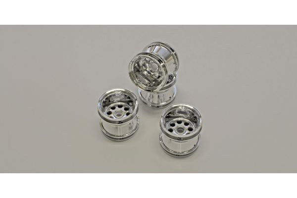 [ KMMH-01-CM ] Kyosho Wheel Set (Chrome Type) 1/24 - 8-spaak (4st)