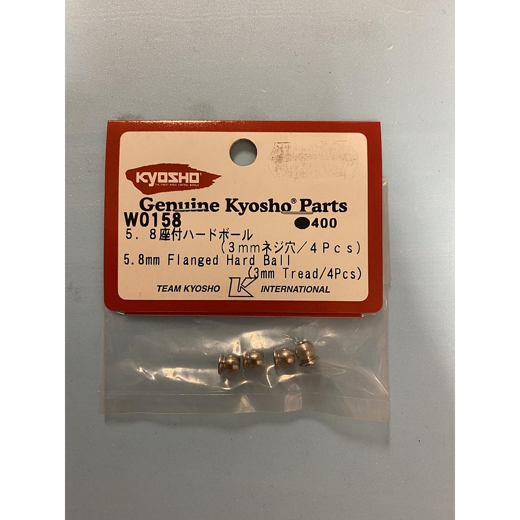 [ KW-0158 ] Kyosho 5.8mm Flanged Hard Ball (3mm Tread/4 pcs)