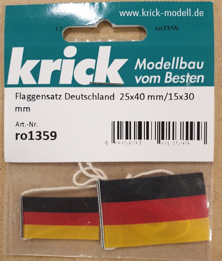 [ KRRO1359 ] Flaggensatz Deutschland  25x40 mm/15x30 mm 