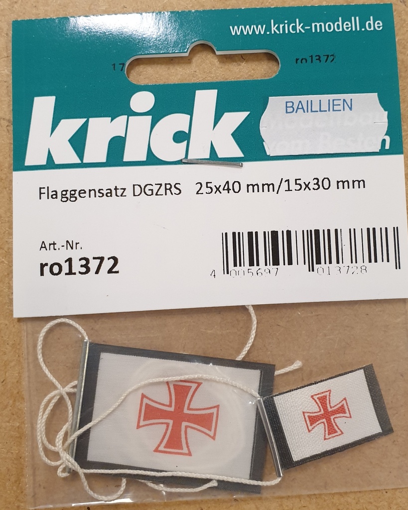 [ KRRO1372 ] Flaggensatz DGZRS   25x40 mm/15x30 mm 
