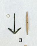 [ M31190 ] Mantua wooden stock anchor 28x40mm 1 pcs