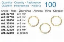[ M32800 ] Mantua messing ring 4 mm 100st