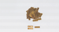 [ M32900 ] Mantua koperen plaatjes 5x15mm  100 st